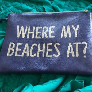Where My Beaches At? Bathing suit clutch